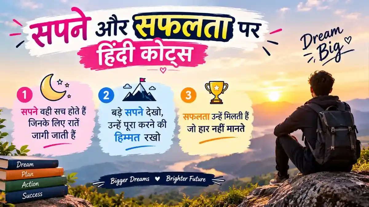 Hindi Quotes on Dreams and Success