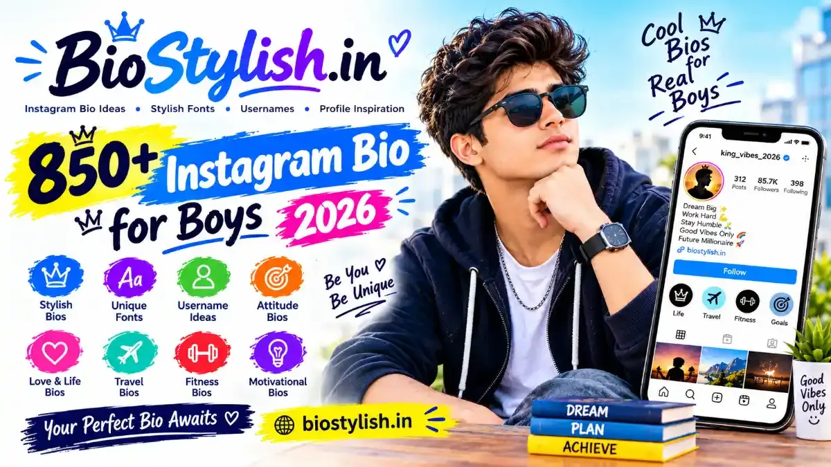 850+ Instagram Bio for Boys 2026 | Stylish & Attitude