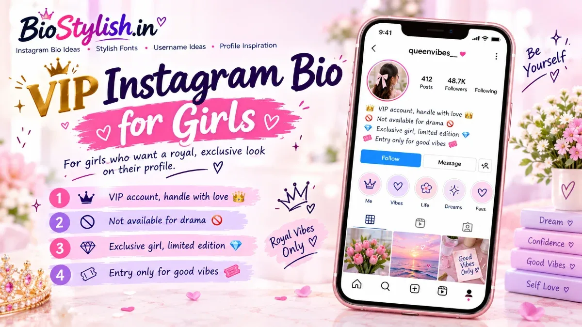 VIP Instagram Bio for Girls