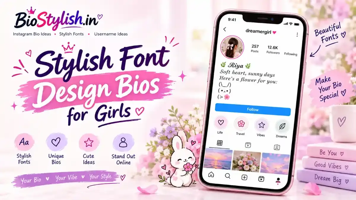 Stylish Font Design Bios for Girls